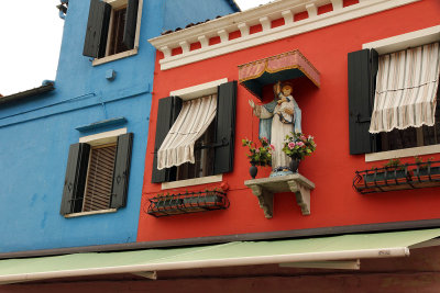 Madonna and child decoration on house, Burano
