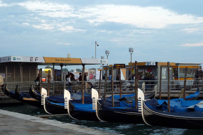 Gondolas and Zaccaria platforms. Became familiar site since we stayed nearby.