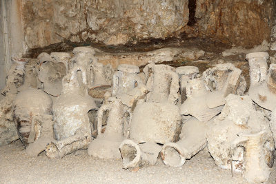 Wine vessels in basement of Arena