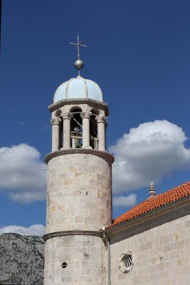 Tower on church at Gospe od Skrpjela