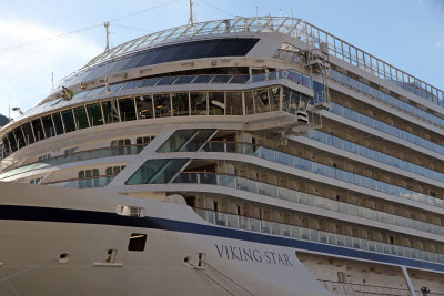  Closeup of front of Viking Star Kotor - we were above blue stripe maybe 10-12 rooms back.