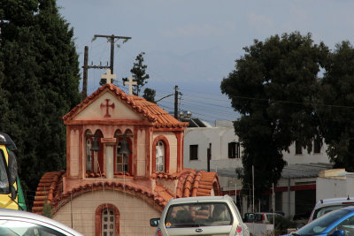 Different kind of church in Fira from ATV