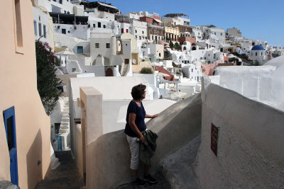  Ruth in awe over Oia again 9 years later