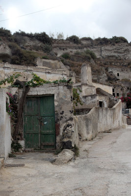 Vothonas - rock hewn houses, some occupied, some abandoned