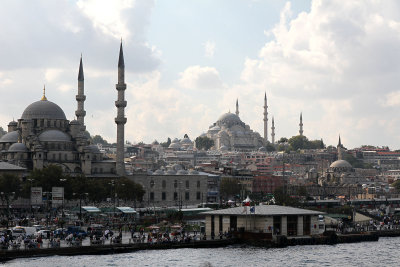 Think these are New, Sulimaniye and Rustem Pasa mosques, but not sure (from ferry dock for Kadikoy)