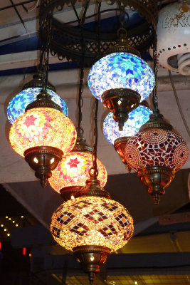 The lamps looked even more beautiful at night