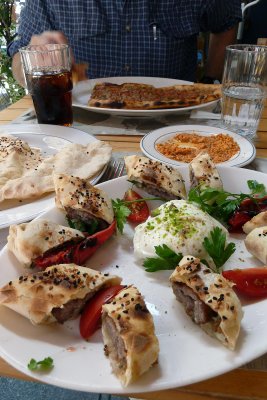 Shish kebab Turkish style at Ciya Kadikoy