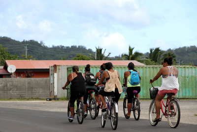 It was Sunday afternoon & this group of women passed me with beautiful music blaring from a radio