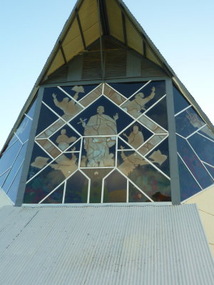 The beautiful mosaic seen from back of church. Glad I spent time here- lots of secrets to discover!