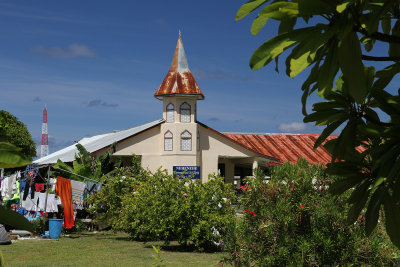 After snorkeling and lunch back on Marina, I went ashore to explore. Found (of course) a church.