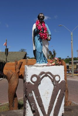 Religious thing at local harbor