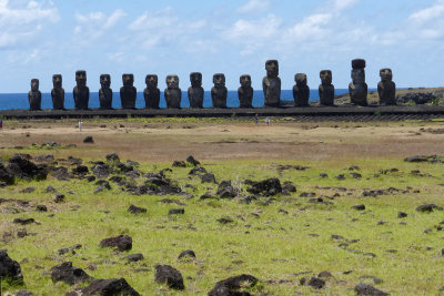 Went first to Tongariki - 15 moai there. 