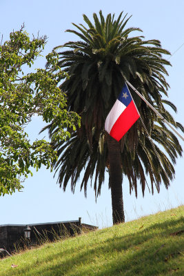 We saw a big Chilean flag & met people who had just gotten off Marina. 