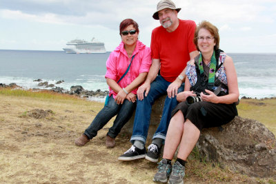 Cecilia, Howard & Ruth on Easter Island