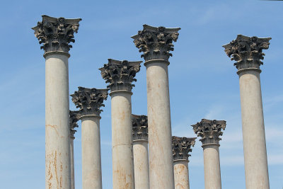 Then I went to see the Capital Columns close up. There's a road & parking right there. 