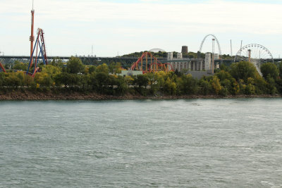 When we departed Montreal we could see La Ronde amusement park