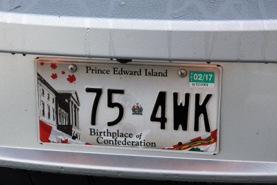 After a day at sea, we woke up in Halifax, where we rented another car - with PEI plates.