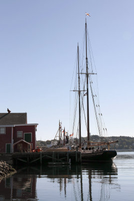 The Bluenose II homeports here.  She's on the back on the Canadian dime. 