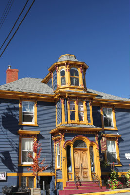One of Lunenburg's stylish B & Bs on a street up a hill.  (There are lots of hills in Lunenburg).