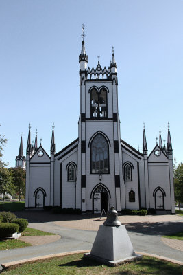 St. John church, built in 1953 on the site where Lunenburg's worshippers first prayed in 1753.