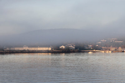Woke up to a very foggy morning in Bar Harbor.  We're back in the USA!