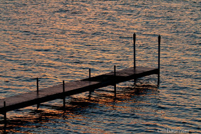 Dock At Sunrise Owasco Lake 55207