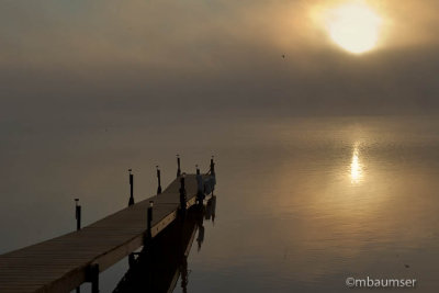 Foggy Sunrise On Owasco Lake 55252