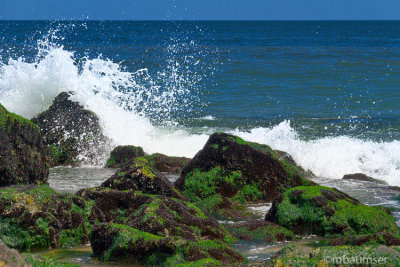 Water Crashing Into Rocks
