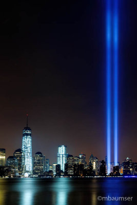 9/11 Memorial Lights - View From Jersey City NJ (57737