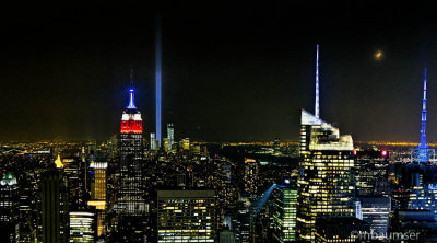 9/11 Memorial Lights - View From Top Of The Rock (57529)