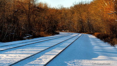 Snow Covered Train Tracks