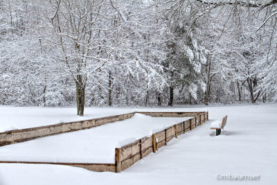 Bocci Ball Court In The Snow