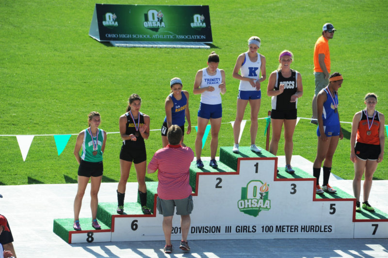 Girls 100M Hurdle results