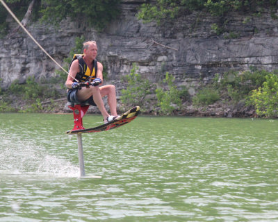 Cruising along on the Sky Ski