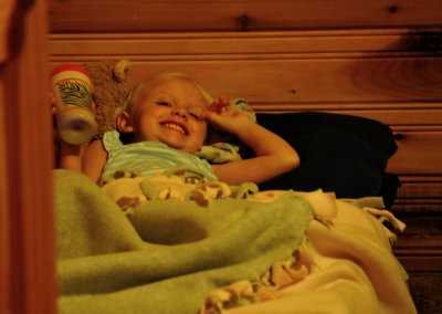 Bedtime in the Cabin for Grace