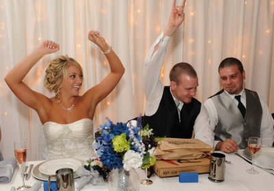The groom got his wish for Pizza Hut