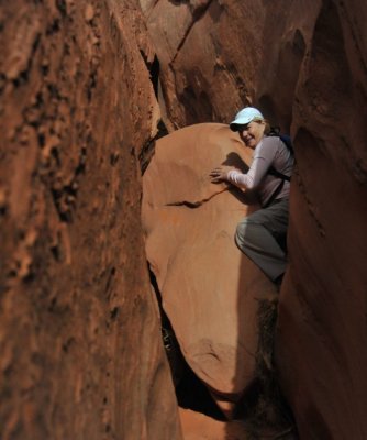 One of many obstacles in the canyon