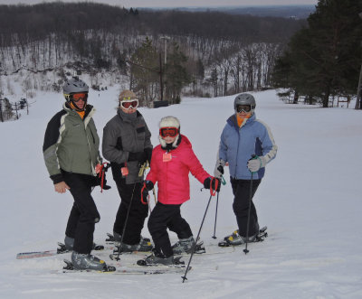 Skiing at Alpine Valley, Michigan with the grandkids
