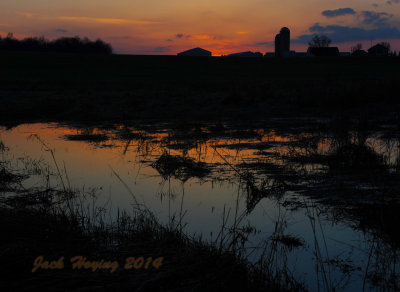 Sunset over the Gehret Farm