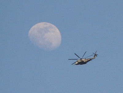 CH-53 Passing the Moon