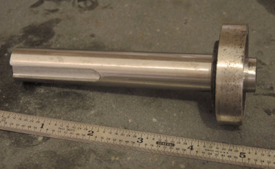 The completed new spindle shaft