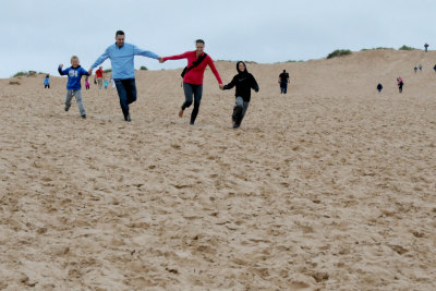 Running down the dunes
