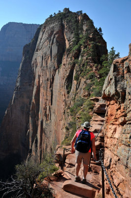 At the base of Angels Landing (we continued up to the top)