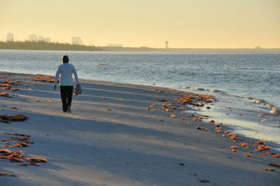 Sunrise walk on Fort Myers Beach