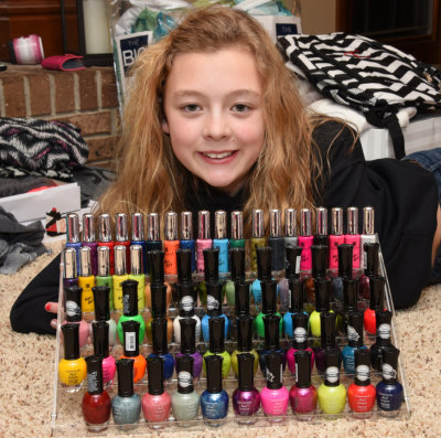 Ellie's endless variety of nail polish