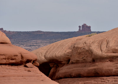 View of Balanced Rock in the distance