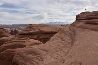 Liz looking over the vast area above arches