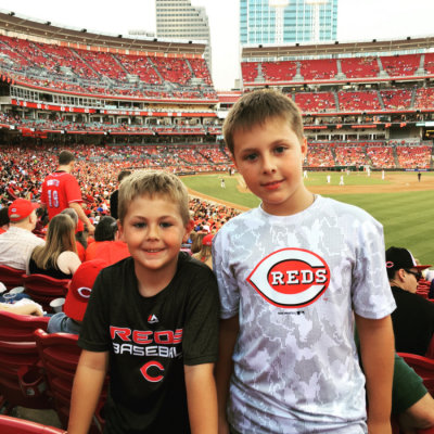 Mason and Camden at the Reds Game