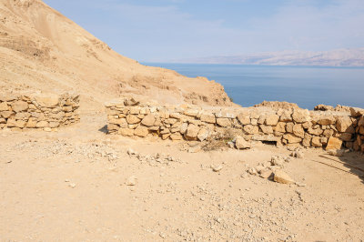 Dead Sea view from Chalcolitic temple above Ein Gedi