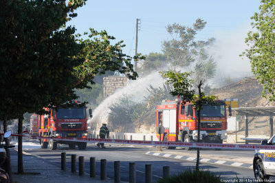 Fire at the Old Railway Station, Jerusalem